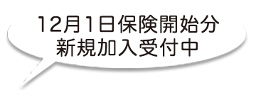 12月1日保険開始分　新規加入受付中